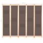 Preview: 5-teiliger Raumteiler Braun 200 x 170 x 4 cm Stoff
