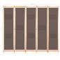 Preview: 5-teiliger Raumteiler Braun 200 x 170 x 4 cm Stoff
