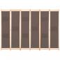 Preview: 6-teiliger Raumteiler Braun 240 x 170 x 4 cm Stoff