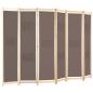 Preview: 6-teiliger Raumteiler Braun 240 x 170 x 4 cm Stoff