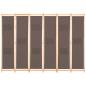 Preview: 6-teiliger Raumteiler Braun 240 x 170 x 4 cm Stoff
