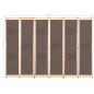 Preview: 6-teiliger Raumteiler Braun 240 x 170 x 4 cm Stoff