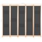 Preview: 5-teiliger Raumteiler Grau 200 x 170 x 4 cm Stoff