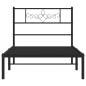 Preview: Bettgestell mit Kopfteil Metall Schwarz 90x190 cm