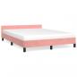 Preview: Bettgestell mit Kopfteil Rosa 140x190 cm Samt