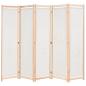 Preview: ARDEBO.de - 5-teiliger Raumteiler Creme 200 x 170 x 4 cm Stoff 