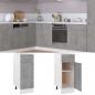 Preview: Schubunterschrank Betongrau 30x46x81,5 cm Holzwerkstoff