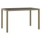 Preview: 3-tlg. Garten-Essgruppe mit Kissen Poly Rattan Beige