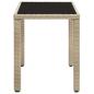 Preview: Gartentisch Beige 123x60x74 cm Poly Rattan