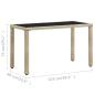Preview: Gartentisch Beige 123x60x74 cm Poly Rattan