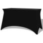 Preview: Stretch-Tischhusse 2 Stk. 183 x 76 x 74 cm Schwarz