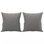 Preview: Zierkissen 2 Stk. Dunkelgrau 40x40 cm Stoff