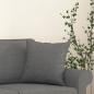 Preview: Zierkissen 2 Stk. Dunkelgrau 40x40 cm Stoff