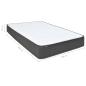 Preview: Boxspringbett Dunkelgrau Stoff 160x200 cm