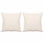 Preview: Zierkissen 2 Stk. Beige 40x40 cm Mikrofasergewebe