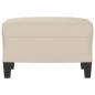 Preview: Fußhocker Creme 60x50x41 cm Mikrofasergewebe