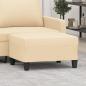 Preview: ARDEBO.de - Fußhocker Creme 70x55x41 cm Stoff