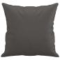 Preview: Zierkissen 2 Stk. Grau 40x40 cm Kunstleder