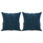 Preview: Zierkissen 2 Stk. Blau 40x40 cm Samt