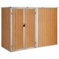 Preview: Gerätehaus Braun 225x89x161 cm Verzinkter Stahl