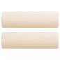Preview: Zierkissen 2 Stk. Creme Ø15x50 cm Samt