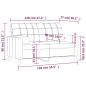 Preview: 2-Sitzer-Sofa mit Zierkissen Taupe 120 cm Stoff