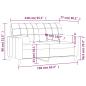 Preview: 2-Sitzer-Sofa mit Zierkissen Taupe 140 cm Stoff