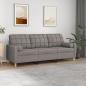 Preview: ARDEBO.de - 3-Sitzer-Sofa mit Zierkissen Taupe 180 cm Stoff