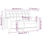 Preview: 2-Sitzer-Sofa mit Zierkissen Schwarz 120 cm Stoff