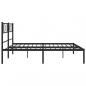 Preview: Bettgestell mit Kopfteil Metall Schwarz 180x200 cm