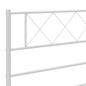 Preview: Bettgestell mit Kopfteil Metall Weiß 90x190 cm