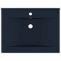 Preview: Luxus-Waschbecken mit Hahnloch Matt-Dunkelblau 60x46 cm Keramik