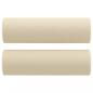 Preview: 3-tlg. Sofagarnitur mit Kissen Creme Stoff