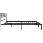 Preview: Bettgestell mit Kopfteil Metall Schwarz 200x200 cm