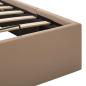 Preview: Stauraumbett Hydraulisch Cappuccino-Braun Kunstleder 90×200 cm