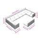 Preview: 12-tlg. Garten-Lounge-Set mit Kissen Poly Rattan Dunkelgrau