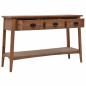 Preview: Konsolentisch Tannenholz Massiv 126x40x77,5 cm Braun