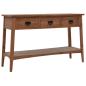 Preview: Konsolentisch Tannenholz Massiv 126x40x77,5 cm Braun