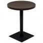 Preview: Bistrotisch MDF und Stahl Rund 60×75 cm Dunkle Esche 