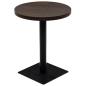 Preview: Bistrotisch MDF und Stahl Rund 60×75 cm Dunkle Esche 