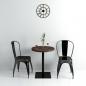 Preview: Bistrotisch MDF und Stahl Rund 60×75 cm Dunkle Esche 