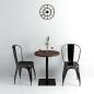 Preview: Bistrotisch MDF und Stahl Rund 60×75 cm Dunkle Esche 