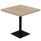 Preview: Bistrotisch MDF und Stahl Quadratisch 80x80x75 cm Eichenoptik