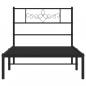 Preview: Bettgestell mit Kopfteil Metall Schwarz 100x190 cm