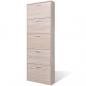 Preview: Schuhschrank mit 5 Schuhkippern Holz Eichen-Optik