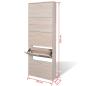 Preview: Schuhschrank mit 5 Schuhkippern Holz Eichen-Optik