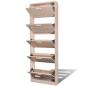 Preview: Schuhschrank mit 5 Schuhkippern Holz Eichen-Optik