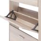 Preview: Schuhschrank mit 5 Schuhkippern Holz Eichen-Optik