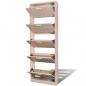 Preview: Schuhschrank mit 5 Schuhkippern Holz Eichen-Optik