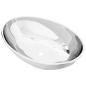Preview: Waschbecken 40 x 33 x 13,5 cm Keramik Silber